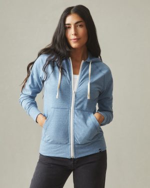 Women’s Lightweight Full Zip – Blue Jay Heather
