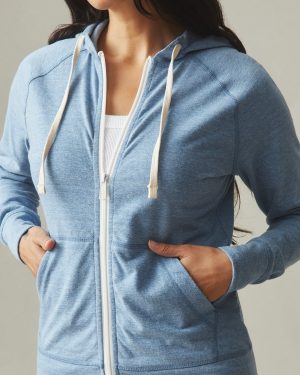 Women’s Lightweight Full Zip – Blue Jay Heather