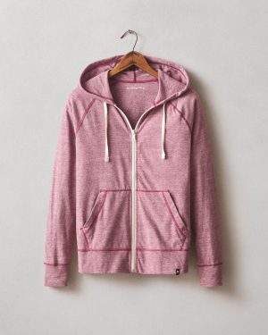 Women’s Lightweight Full Zip – Bonfire Red Heather