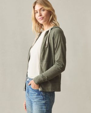 Women’s Lightweight Full Zip – Forest Night Heather