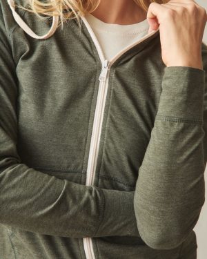 Women’s Lightweight Full Zip – Forest Night Heather