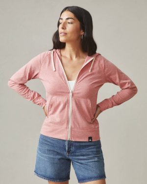 Women’s Lightweight Full Zip – Red Terra