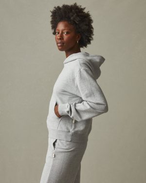 Women’s French Terry Pullover Hoodie – Ash Heather