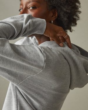 Women’s French Terry Pullover Hoodie – Ash Heather