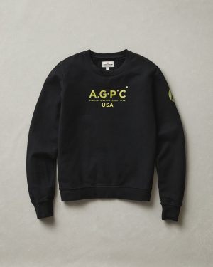 AGPC: Women’s Lightweight Cotton Crew Sweatshirt – Black