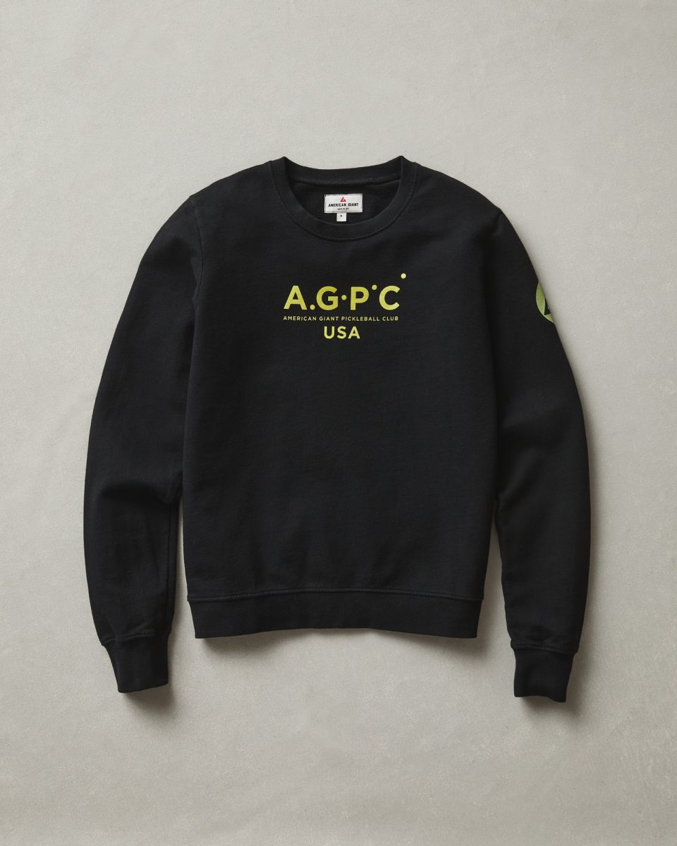 AGPC: Women's Lightweight Cotton Crew Sweatshirt - Black