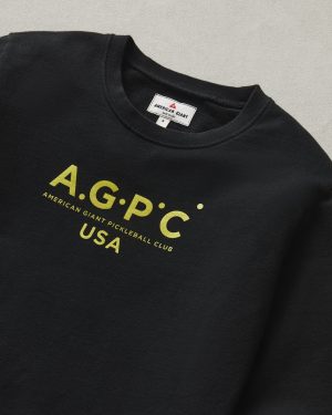 AGPC: Women’s Lightweight Cotton Crew Sweatshirt – Black
