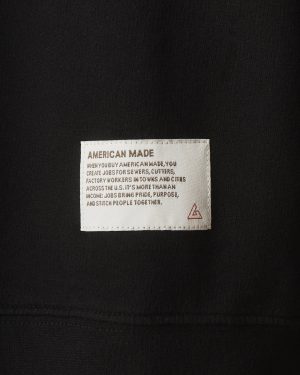 Women’s French Terry Crew  American Made – Black