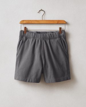 Women’s Side Slit French Terry Short – Dark Charcoal