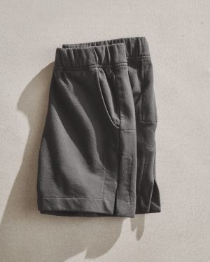 Women’s Side Slit French Terry Short – Dark Charcoal