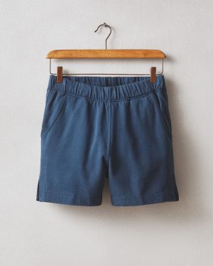 Women’s Side Slit French Terry Short – Marine Navy