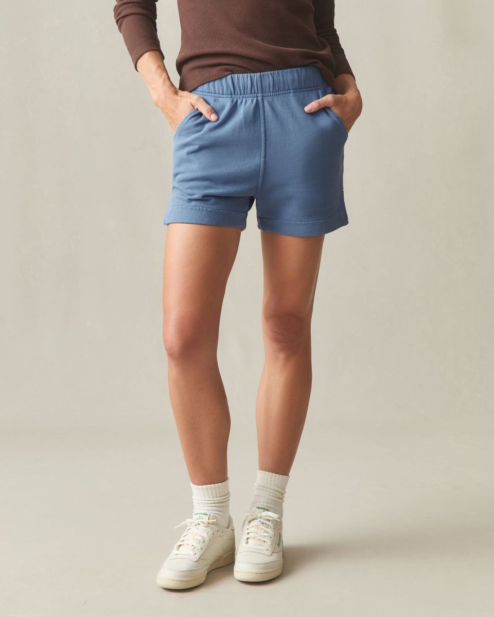 Women's Side Slit French Terry Short - Quiet Harbor