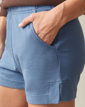 Women’s Side Slit French Terry Short – Quiet Harbor