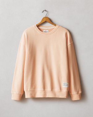 Women’s Vintage Wash Relaxed French Terry Crew – Peach Fuzz