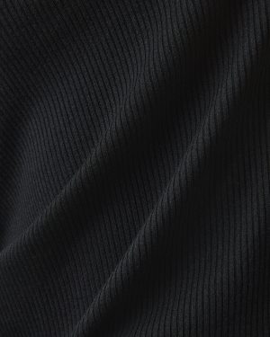 Women’s Rib Crew Tee – Super Black