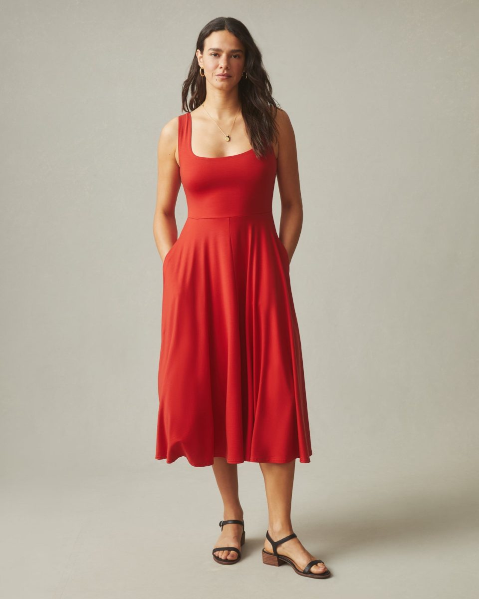 Women's Flex Dress - Crimson