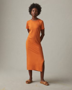 Women’s Midi Tee Dress – Henna