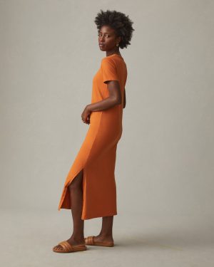 Women’s Midi Tee Dress – Henna