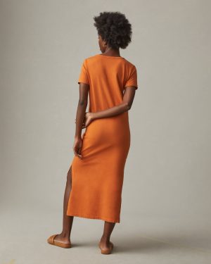 Women’s Midi Tee Dress – Henna