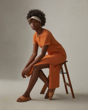 Women’s Midi Tee Dress – Henna