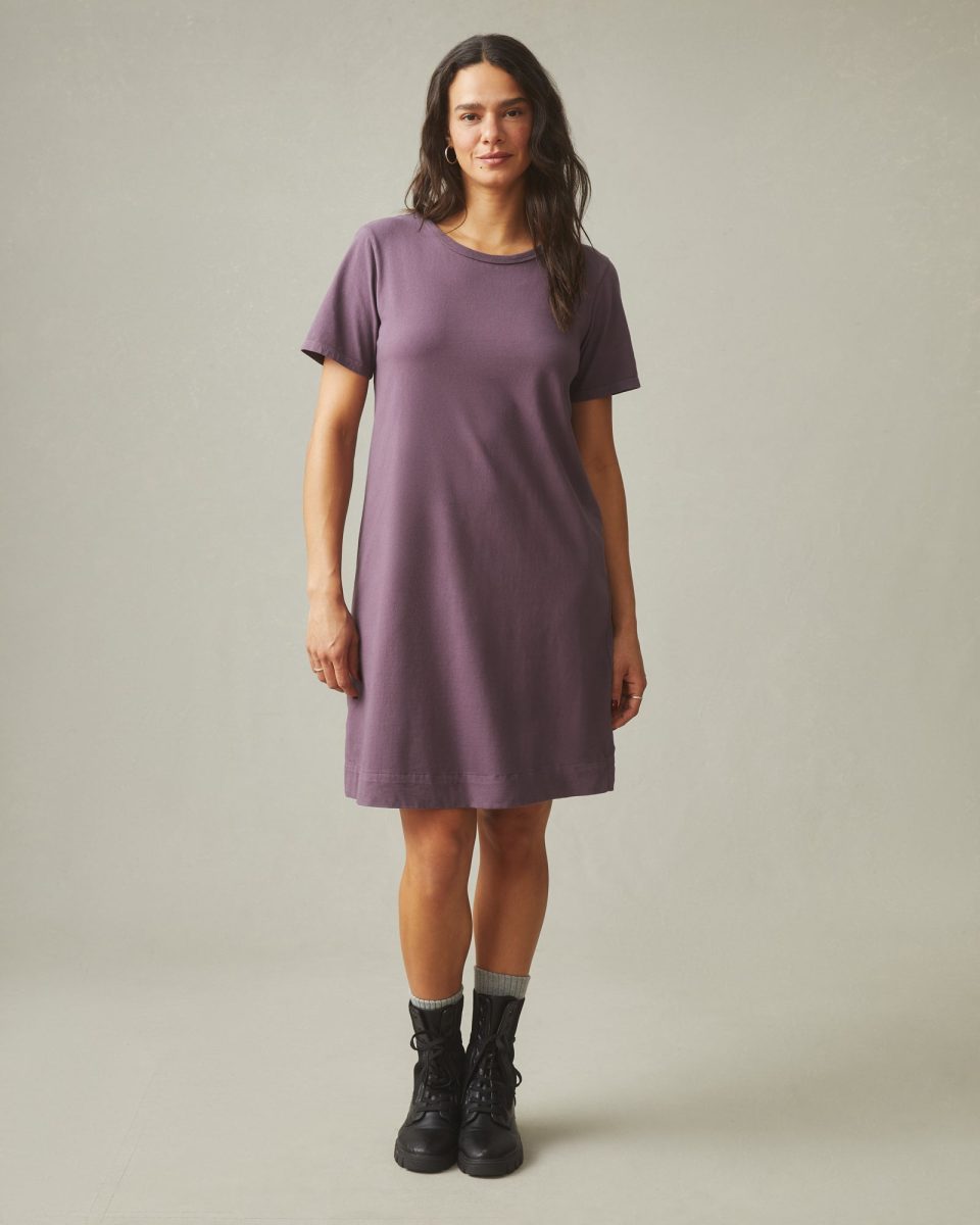 Women's T-Shirt Dress - Black Plum