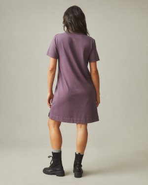Women’s T-Shirt Dress – Black Plum