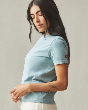 Women’s Vintage Crew Tee – Mineral Wash Blue Mineral