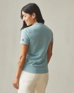 Women’s Vintage Crew Tee – Mineral Wash Blue Mineral