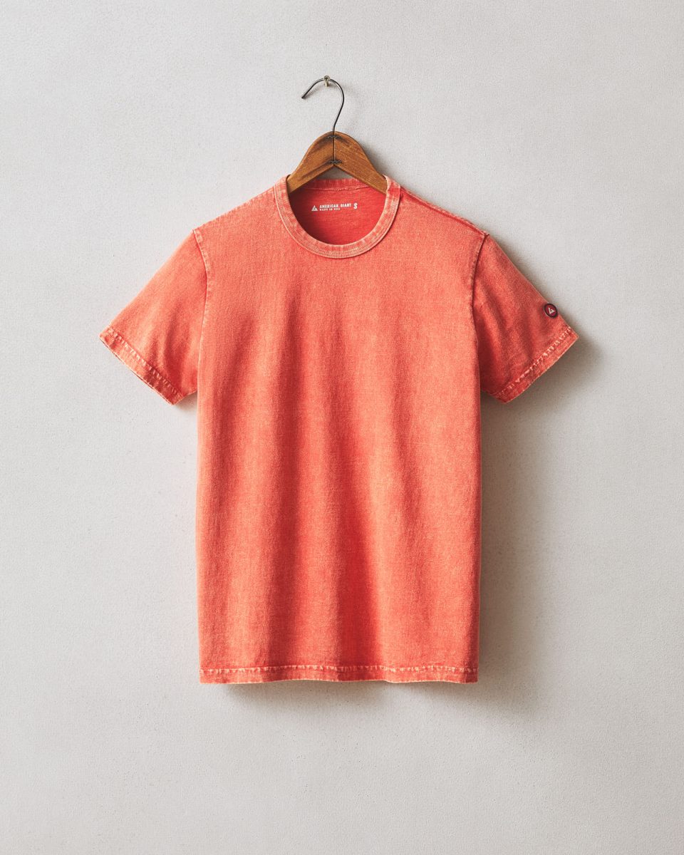 Women's Vintage Crew Tee - Mineral Wash Crimson