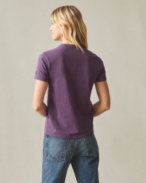 Women’s Vintage Crew Tee – Washed Deep Purple