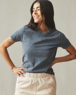 Women’s Vintage Crew Tee – Mineral Wash Metropolitan Grey
