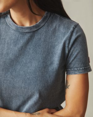 Women’s Vintage Crew Tee – Mineral Wash Metropolitan Grey