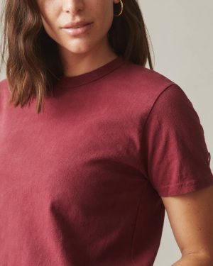 Women’s Vintage Crew Tee – Washed Tibetan Red