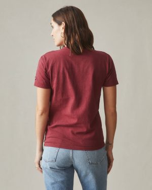 Women’s Vintage Crew Tee – Washed Tibetan Red