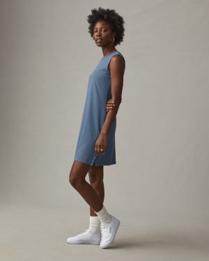 Women’s Muscle Tee Dress – Bluefin