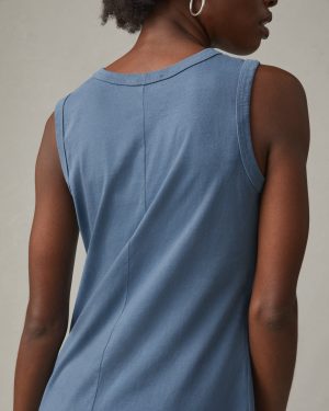 Women’s Muscle Tee Dress – Bluefin