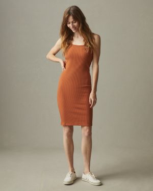Women’s Heavy Rib Dress – Adobe