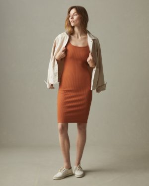 Women’s Heavy Rib Dress – Adobe