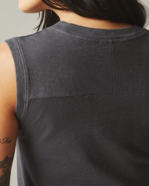 Women’s Premium Slub Tank Dress – Dark Charcoal