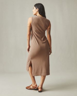 Women’s Premium Slub Tank Dress – Pine Bark