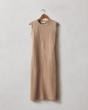 Women’s Premium Slub Tank Dress – Pine Bark