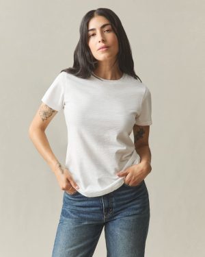Women’s Premium Slub Crew Tee – Bone