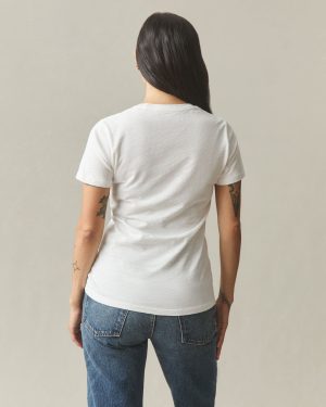 Women’s Premium Slub Crew Tee – Bone