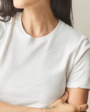 Women’s Premium Slub Crew Tee – Bone