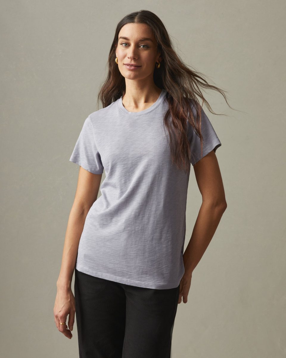 Women's Premium Slub Crew Tee - Grey Glass