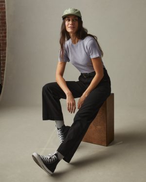 Women’s Premium Slub Crew Tee – Grey Glass
