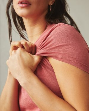 Women’s Premium Slub Crew Tee – Red Terra