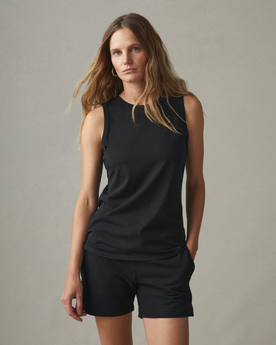 Women's Classic Cotton Muscle Tank - Black