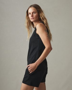 Women’s Classic Cotton Muscle Tank – Black