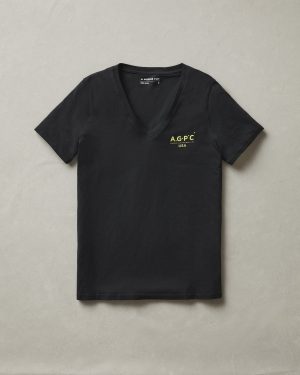 AGPC: Women’s Classic Cotton V-Neck Tee – Black